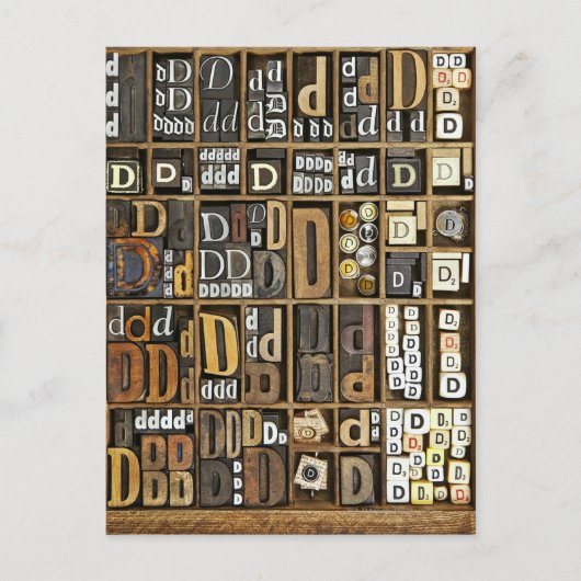 Buchstabe D Postkarte (Vorderseite)