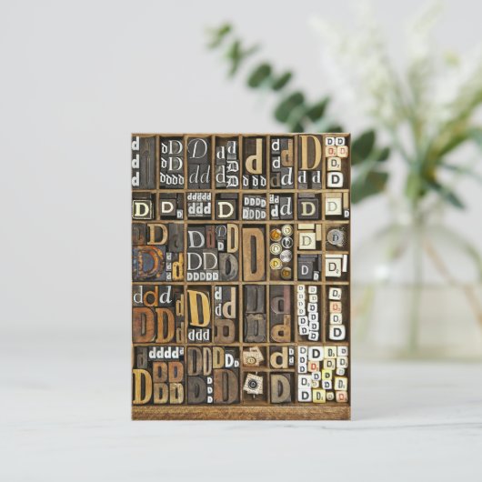 Buchstabe D Postkarte (Stehend Vorderseite)