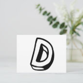Buchstabe D Postkarte (Stehend Vorderseite)