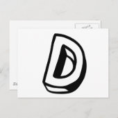 Buchstabe D Postkarte (Vorne/Hinten)