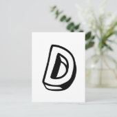 Buchstabe D Postkarte (Stehend Vorderseite)