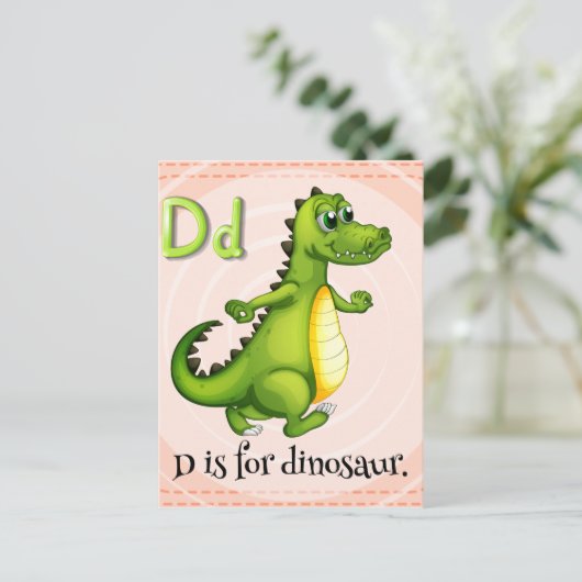 Buchstabe D Postkarte (Stehend Vorderseite)