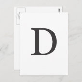 "Buchstabe D" Postkarte (Vorne/Hinten)