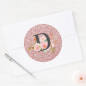 Buchstabe D Runder Aufkleber (Umschlag)
