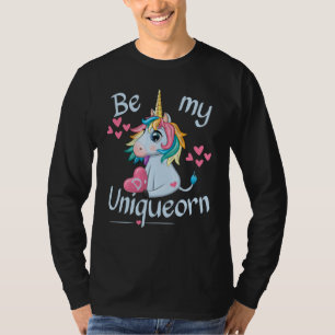 Buchstabe D Sei mein Uniqueorn Frohen Valentinstag T-Shirt