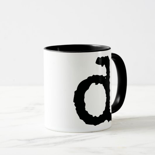 Buchstabe D Tasse (VorderseiteRechts)