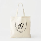 Buchstabe D u. Lorbeerwreath-Taschen-Tasche Tragetasche (Vorne)