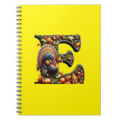Buchstabe E als Thanksgiving-Geschenk Notizblock (Vorderseite)