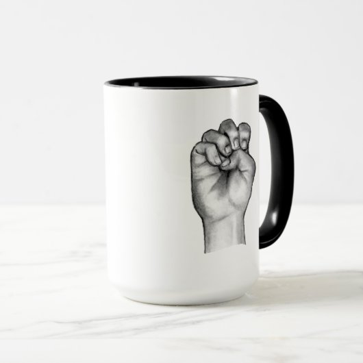 Buchstabe E: Amerikanische Gebärdensprache: Tasse (VorderseiteRechts)