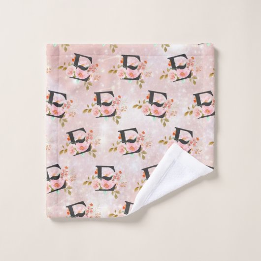 Buchstabe E Badhandtuch Set (Waschlappen)