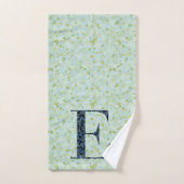Buchstabe E - blaue und grüne Freiheit Badhandtuch Set (Handtuch)