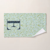Buchstabe E - blaue und grüne Freiheit Badhandtuch Set (Handtuch)