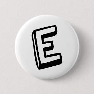 Buchstabe E Button
