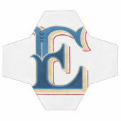 Buchstabe "E" Elegant bestickt Fußball (Flach)