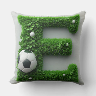 ⚽ Buchstabe E Fußball Gras Topiari Sportdekoration Kissen