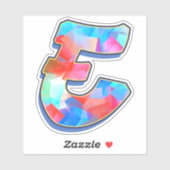 Buchstabe E _ Graffiti Alphabet Letters Aufkleber (Blatt)