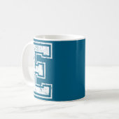 Buchstabe E Großbuchstabe Alphabet Anfangsdesign Kaffeetasse (Vorderseite Links)