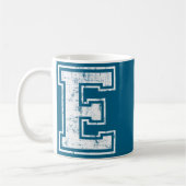 Buchstabe E Großbuchstabe Alphabet Anfangsdesign Kaffeetasse (Links)