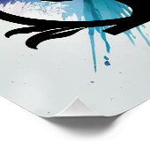 Buchstabe 'E', helle Regenbogenmonogramm, Name der Poster (Ecke)