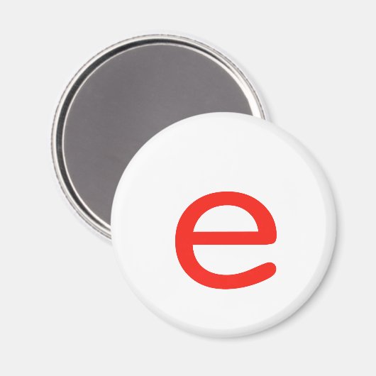 Buchstabe e magnet (Vorderseite/Rückseite)
