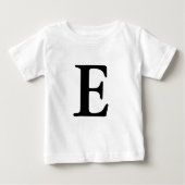 Buchstabe E mit Monogramm t Shirt (Vorderseite)