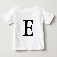 Buchstabe E mit Monogramm t Shirt