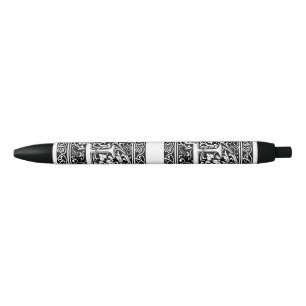 Buchstabe E Mittelalterliche Monogramm-Kunst Art N Kugelschreiber