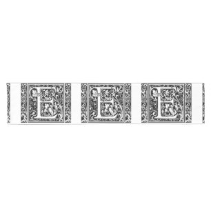 Buchstabe E Mittelalterliche Monogramm-Kunst Art N Kurzer Tischläufer