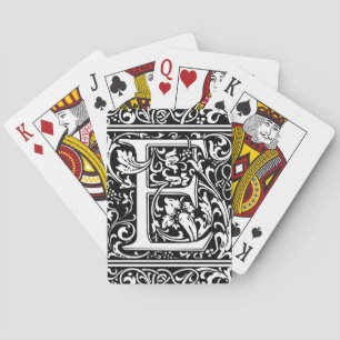 Buchstabe E Mittelalterliche Monogramm-Kunst Art N Spielkarten