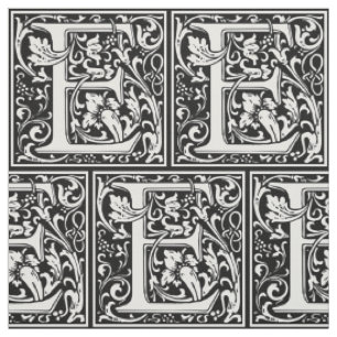 Buchstabe E Mittelalterliche Monogramm-Kunst Art N Stoff