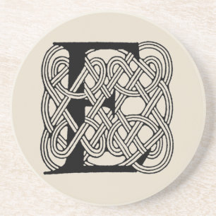 Buchstabe E Monogramm Vintage-Keltischer Knoten Dr Getränkeuntersetzer