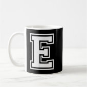 Buchstabe E Name Anfangsvarsity Alphabet Monogram Kaffeetasse (Links)