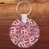 Buchstabe E Pink Schlüsselanhänger (Vorderseite)