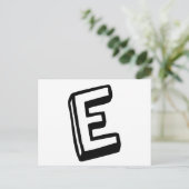 Buchstabe E Postkarte (Stehend Vorderseite)