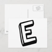 Buchstabe E Postkarte (Vorne/Hinten)