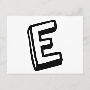 Buchstabe E Postkarte