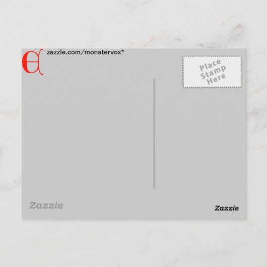 Buchstabe E Postkarte (Rückseite)