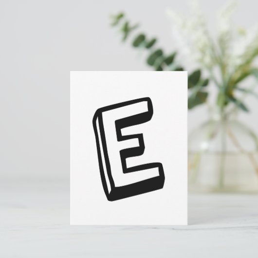 Buchstabe E Postkarte (Stehend Vorderseite)