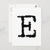 Buchstabe E Postkarte (Vorne/Hinten)