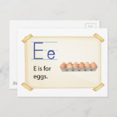 Buchstabe E Postkarte (Vorne/Hinten)