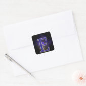 Buchstabe E Quadratischer Aufkleber (Umschlag)