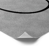 Buchstabe E, schwarzes, gotisches Monogramm Poster (Ecke)