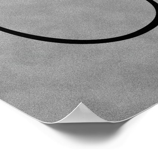 Buchstabe E, schwarzes, gotisches Monogramm Poster (Ecke)