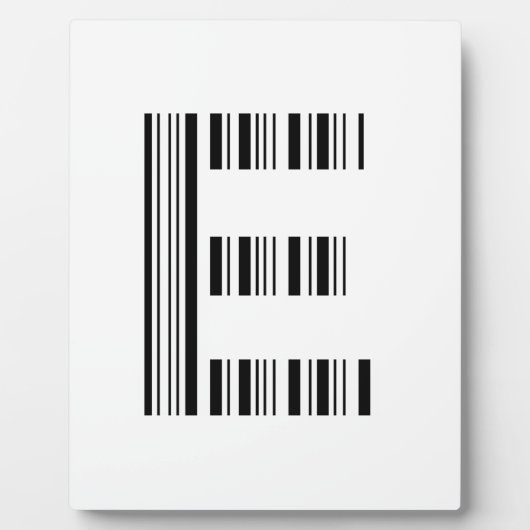 BUCHSTABE E STRICHCODE Erster Anfangsbuchstabe-Str Fotoplatte (Vorderseite)