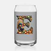 Buchstabe E Thanksgiving-Geschenk im Stil Dosenglas (Rückseite)