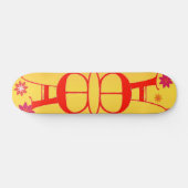 Buchstabe E und ein Skateboard (Horizontal)
