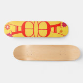 Buchstabe E und ein Skateboard (Horizontal)