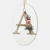 Buchstabe - eine Weihnachtsverzierung Keramikornament (Links)