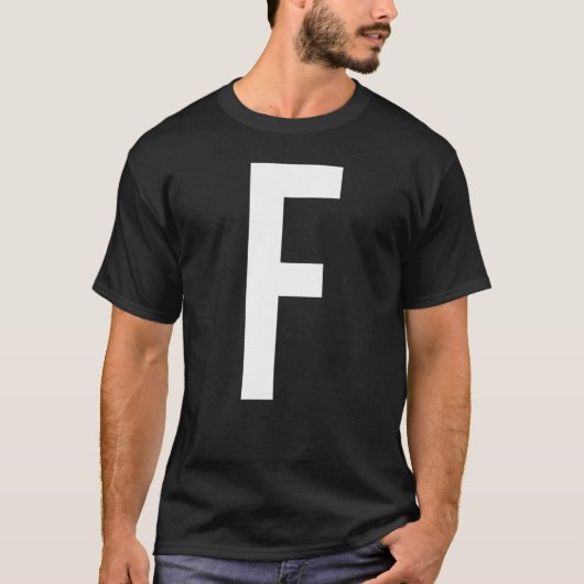 BUCHSTABE F ALPHABET MONOGRAMM INITIALE T-Shirt (Vorderseite)