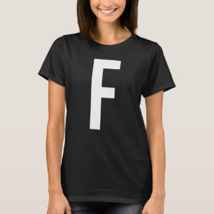 BUCHSTABE F ALPHABET MONOGRAMM INITIALE T-Shirt